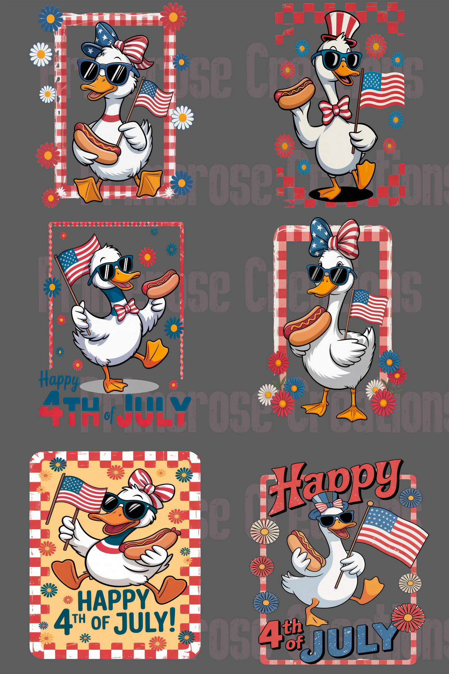 4th July Goose -Pre Made Gang Sheet 24X36