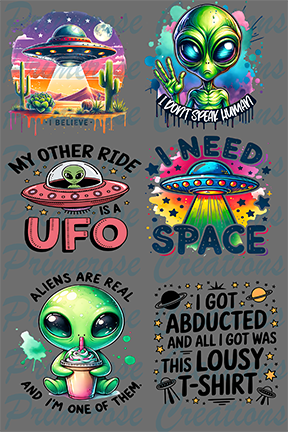Alien -Pre Made Gang Sheet 24X36