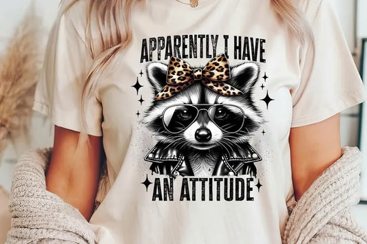 Attitude Racoon - Full Color - DTF Transfer - 2-5 Business Days