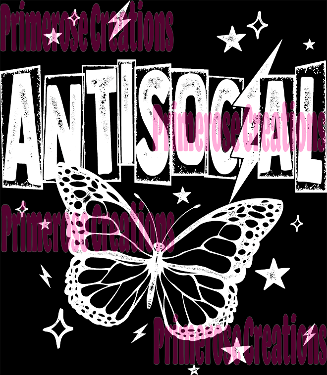 Anti Social Butterfly White