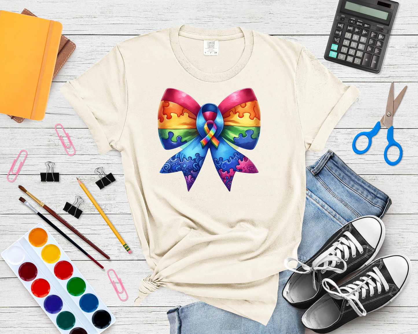 Autism Bow- DTF TRANSFER - WHOLESALE