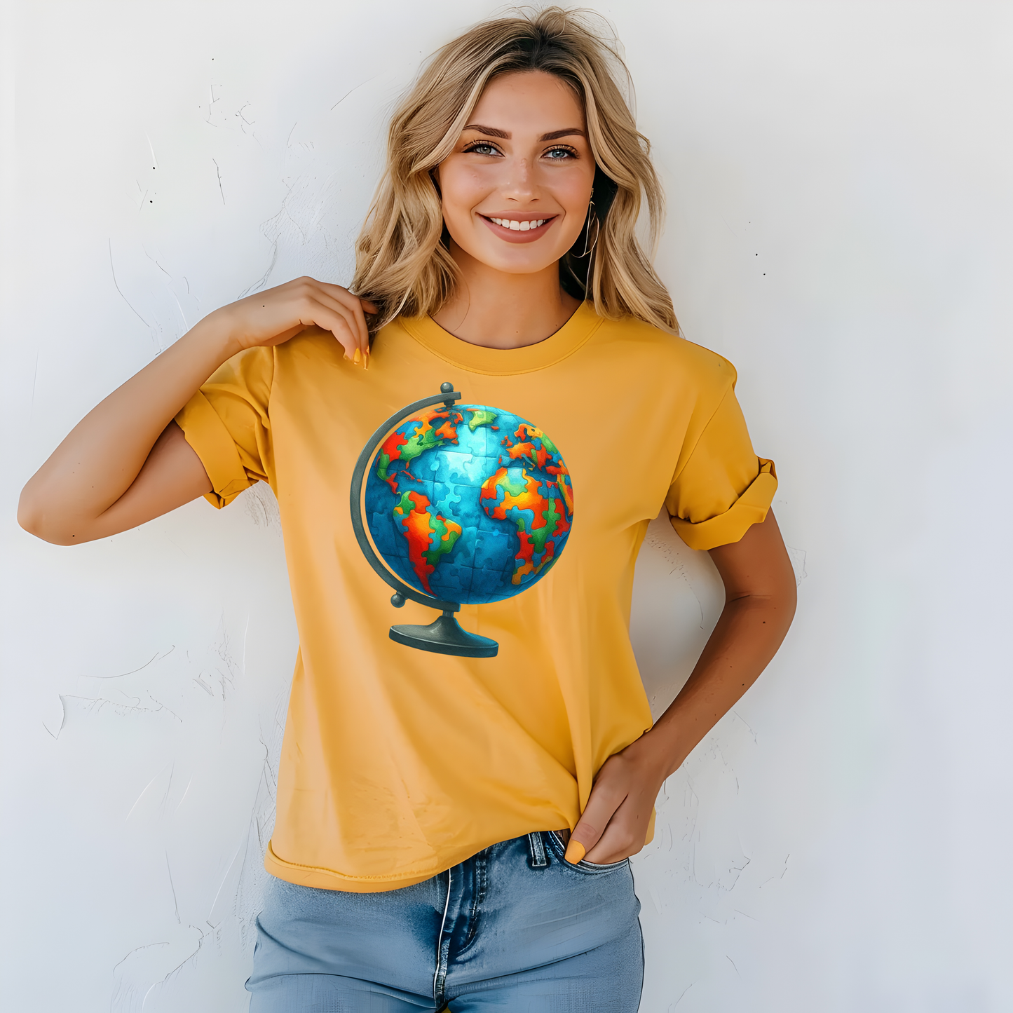 Autism Globe - DTF TRANSFER - WHOLESALE