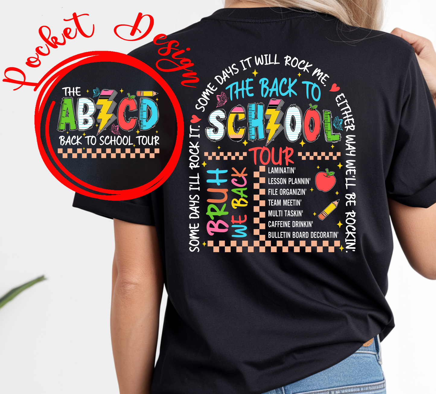 Back to School Tour w/ Pocket - DTF TRANSFER - WHOLESALE