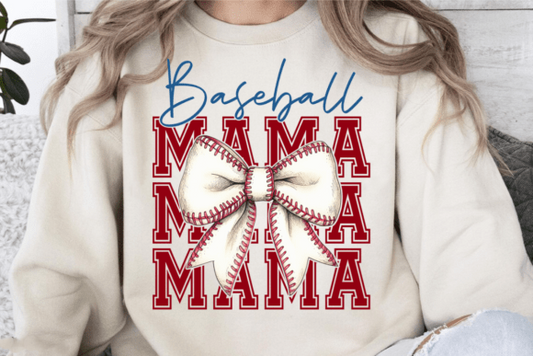 Baseball Mama Repeat Coquette - DTF TRANSFER - PREORDER