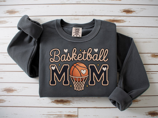 Basketball Mom Faux Yarn-Full Color-DTF Transfer-2-5 Business Days