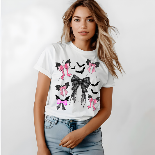 Bats and Bows-Full  Color- DTF Transfer