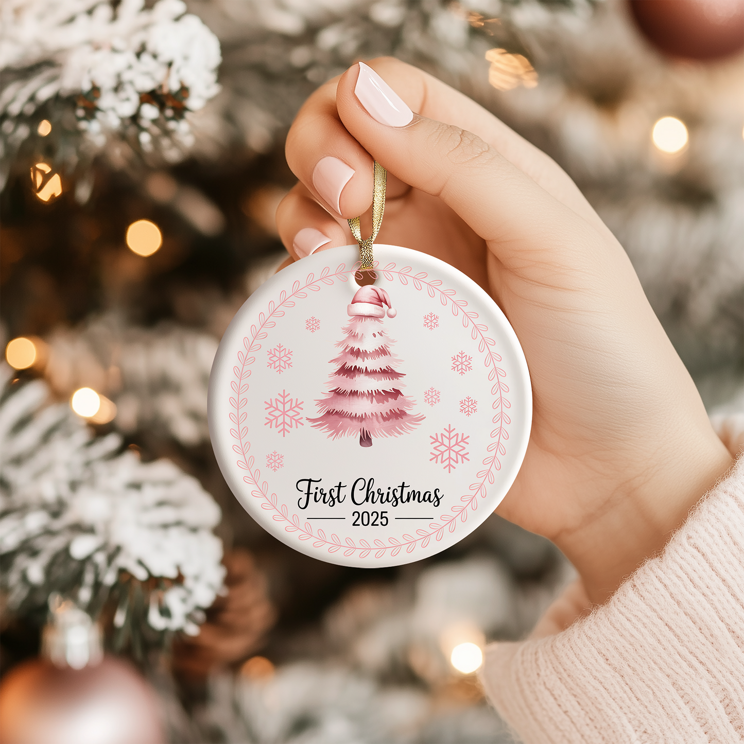 Colorful Coquette Christmas-UV Ornament Sticker-2-5 Business Days