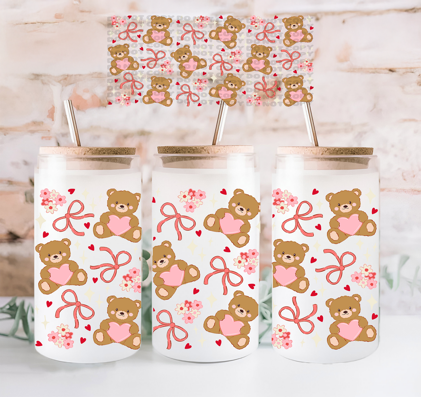 Bear My Darling- 16 oz UV DTF Cup Wrap - Friday New Releases