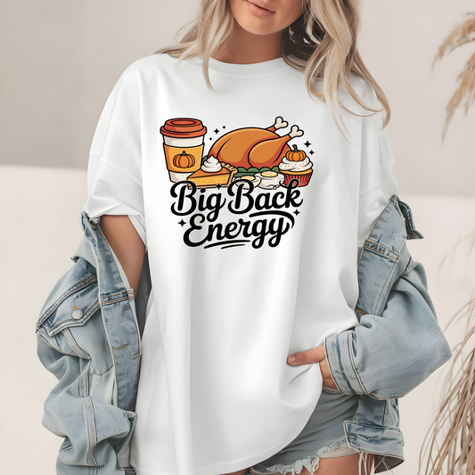 Big Back Turkey-Full Color-DTF TRANSFER- 2-5 Business Days