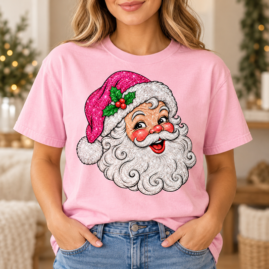 Glitter Santa- Full Color DTF TRANSFER