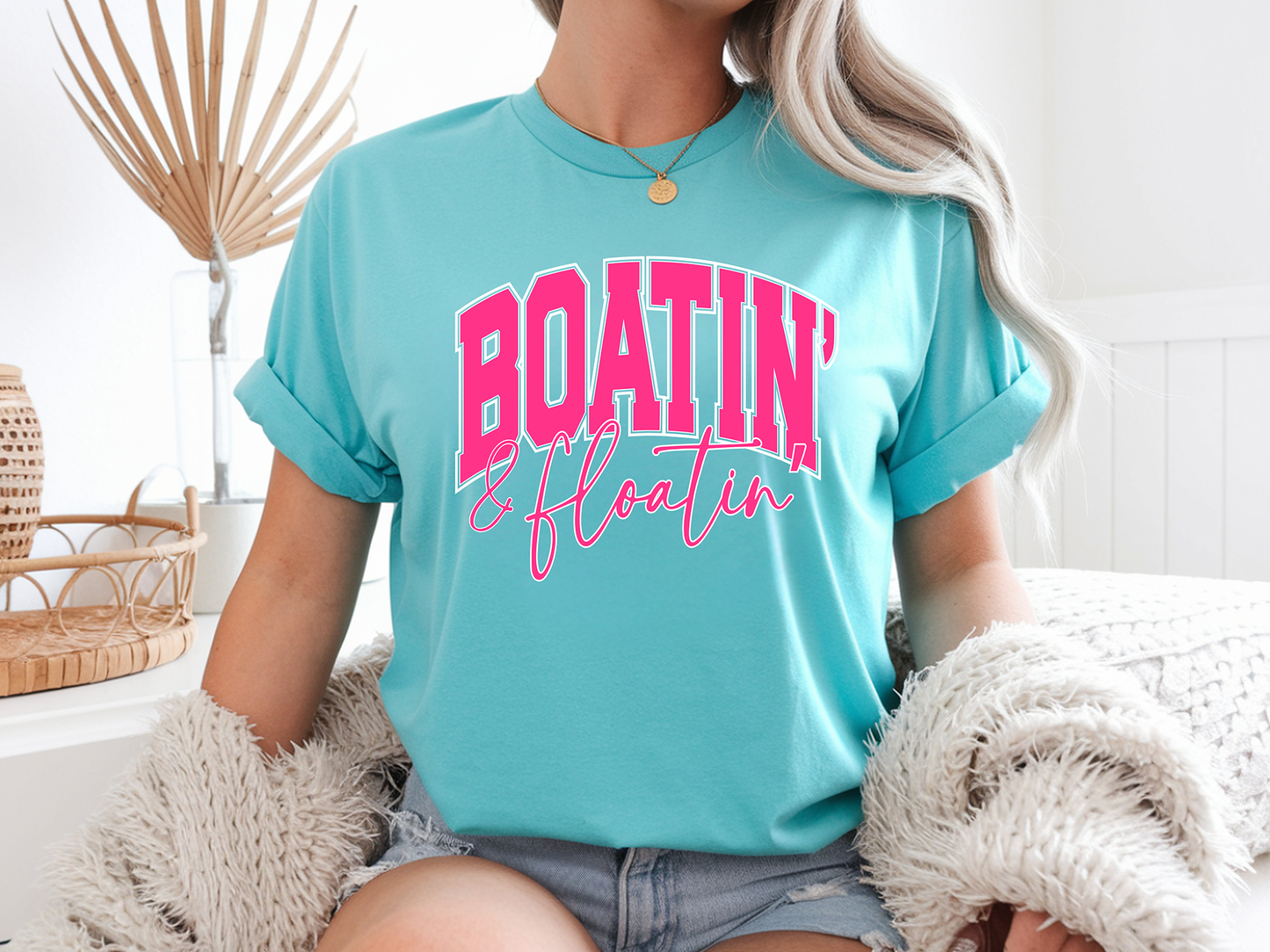 Boatin & Floatin Neon - Full Color - DTF Transfer - 2-5 Business Days
