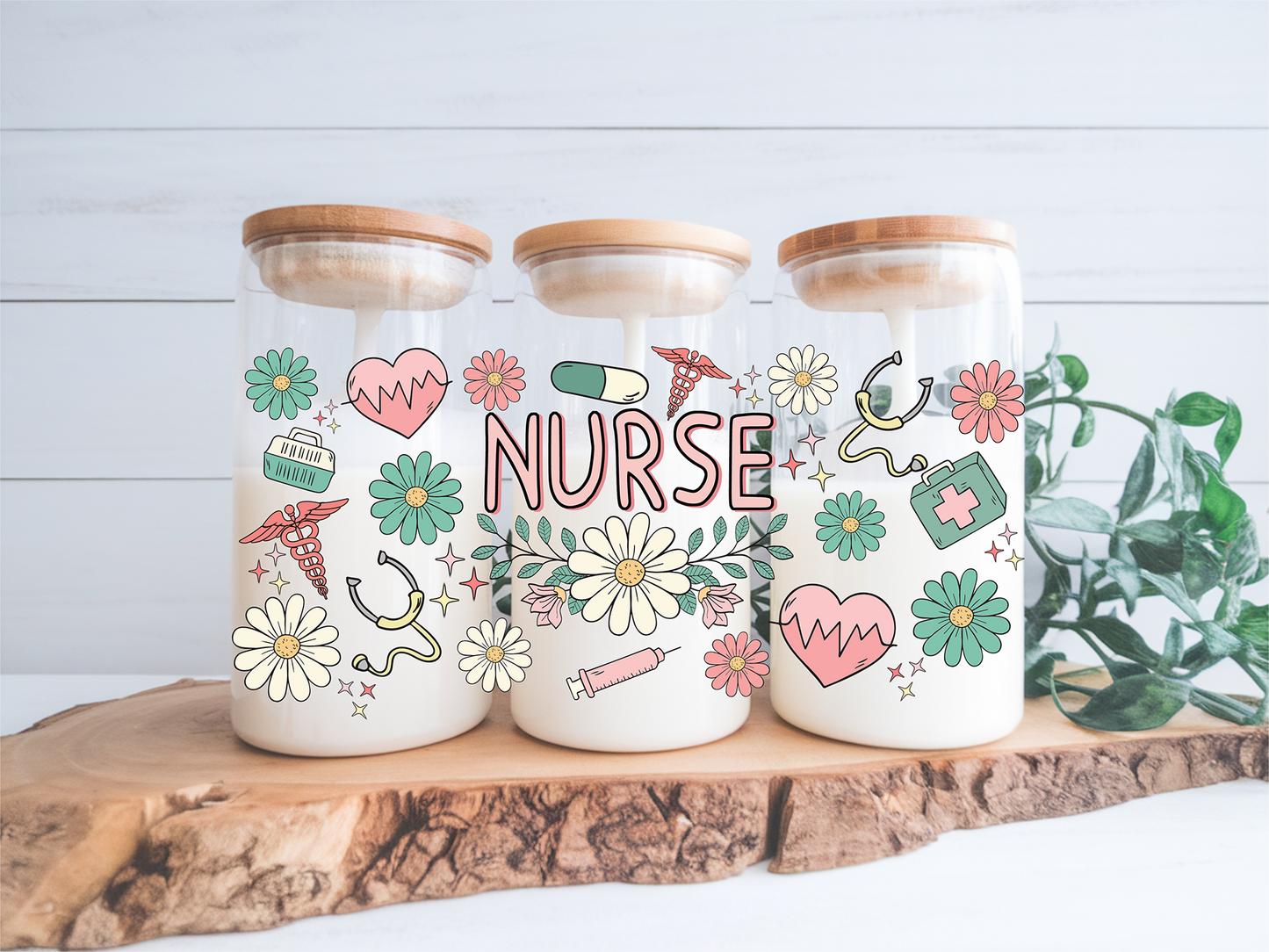 Boho Floral Nurse - UV Wrap