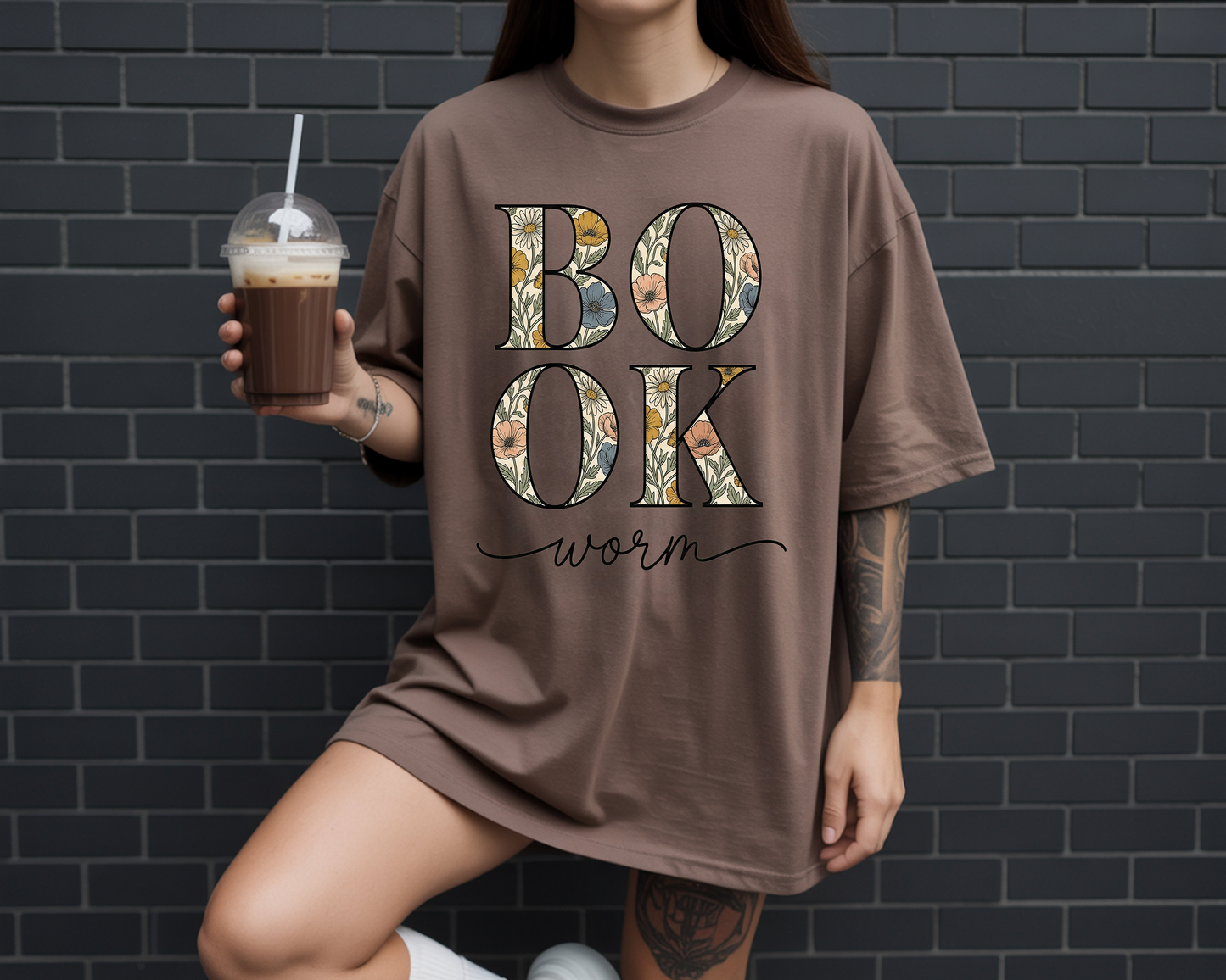 Boho Wildflower Bookworm-DTF Transfer-2-5 Business Days