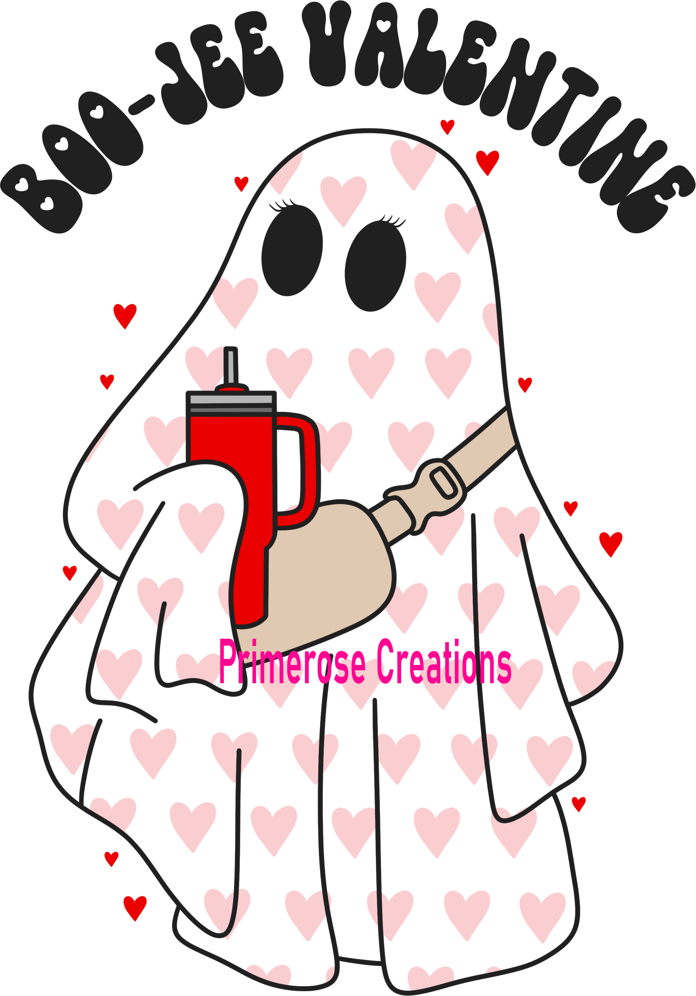 Boo-Jee Valentine Ghostie DTF – Primerose Creations
