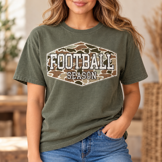 Camo Football Season- Full Color DTF TRANSFER