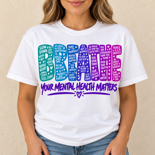 Breath Mental Health- Full Color DTF TRANSFER