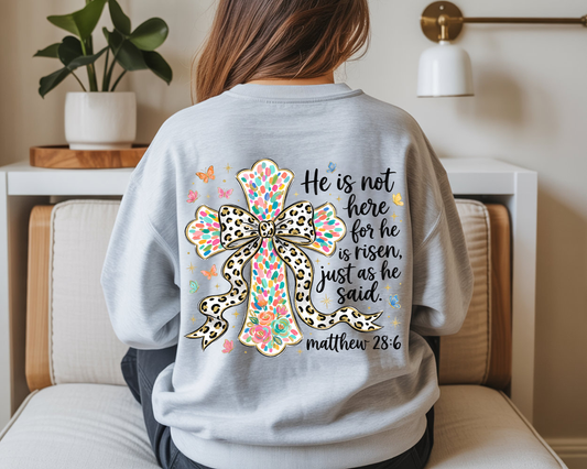 Brushstroke Easter Cross- Full Color-DTF Transfer-2-5 Business Days