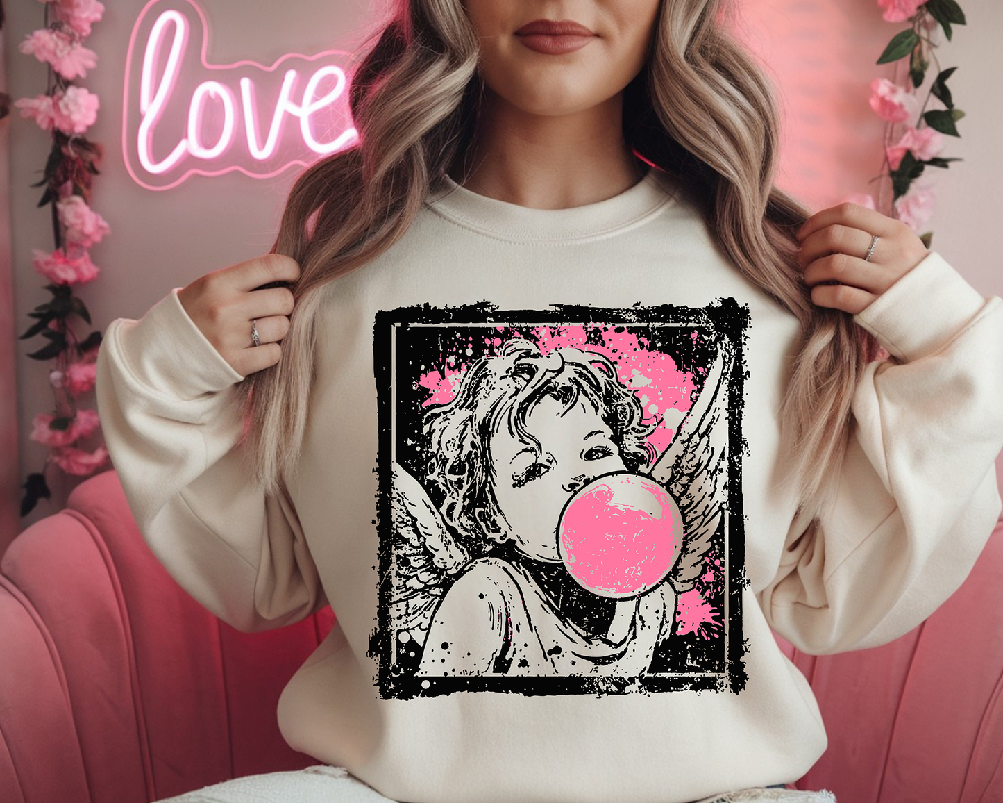 Bubblegum Cupid - Full Color DTF Transfer - Friday New Releases