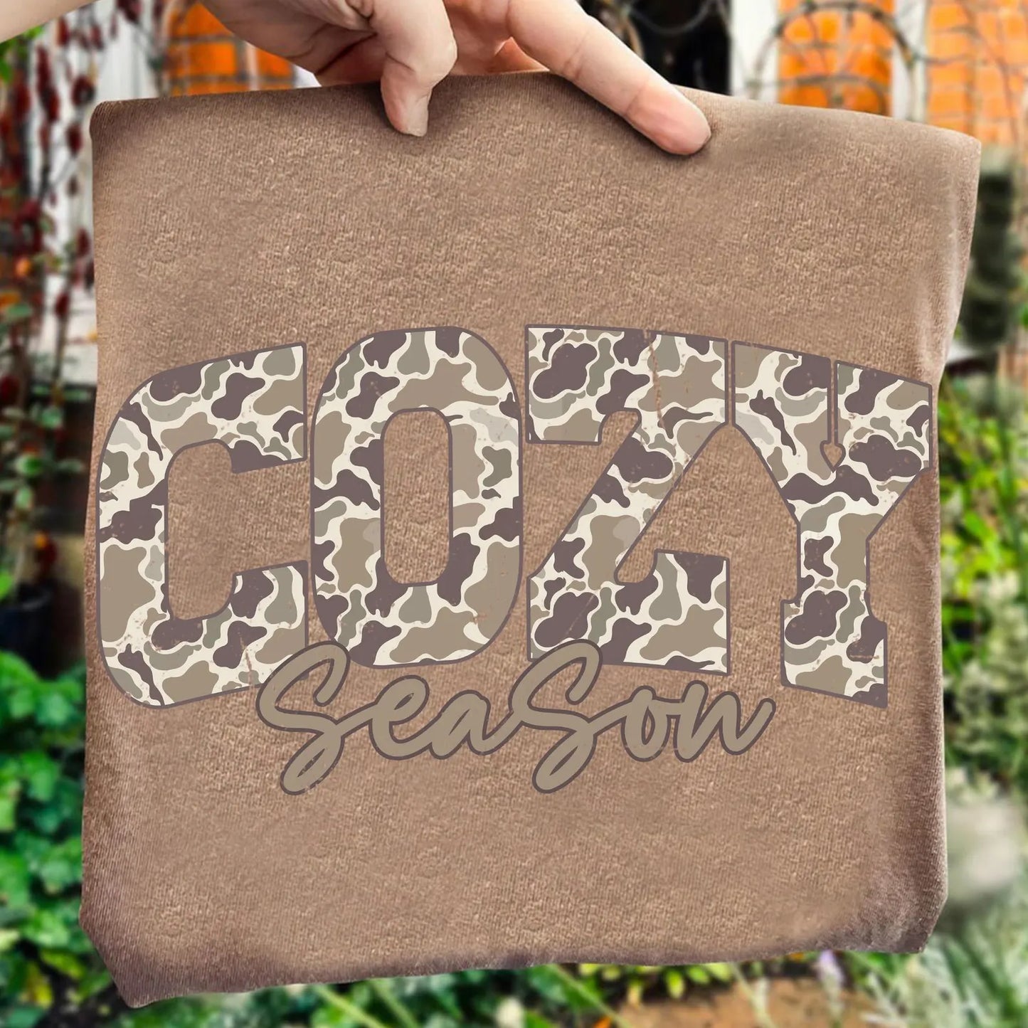 Camo Cozy- Full Color DTF Transfer -2-5 Business Days