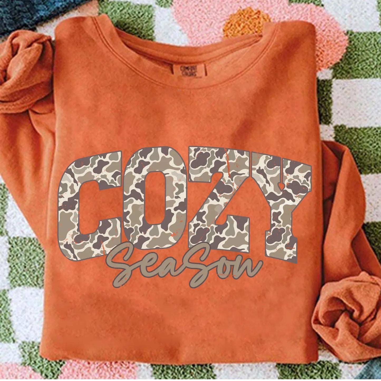 Camo Cozy- Full Color DTF Transfer -2-5 Business Days