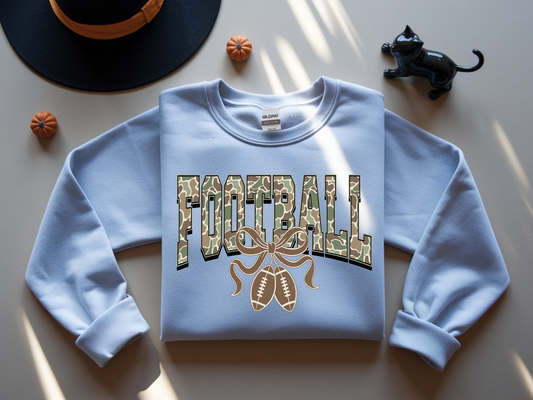 Camo Football- Full Color DTF Transfer-2-5 Business Days