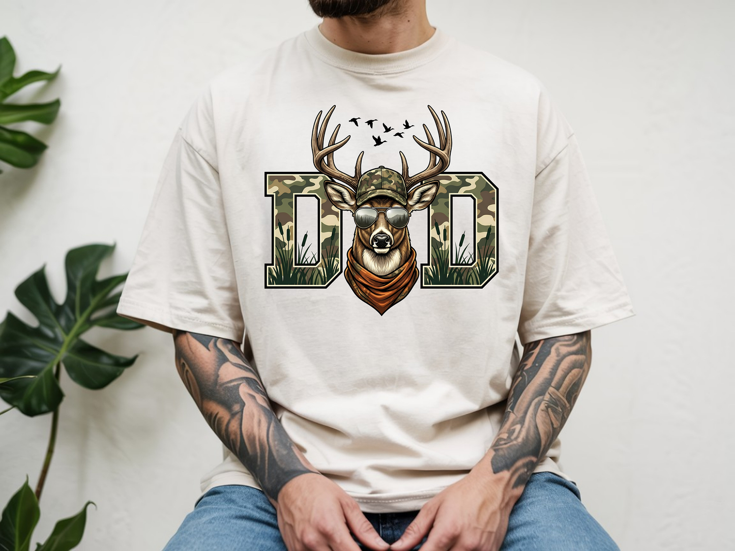 Camo Hunting Dad - Full Color - DTF Transfer - Flash Grab Friday