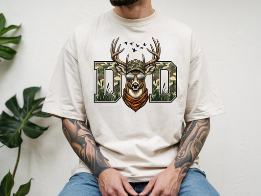 Camo Hunting Dad - Full Color - DTF Transfer - Flash Grab Friday