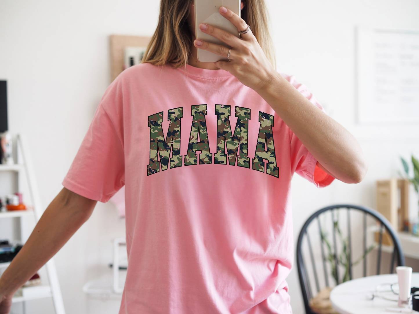 Camo Retro Mama - Full Color - DTF Transfer - 2-5 Business Days
