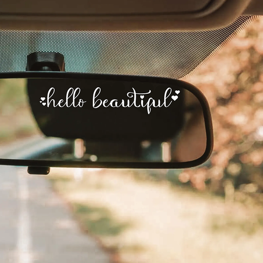 Hello Beautiful - Mirror Sticker UVDTF - 2-5 Business Days