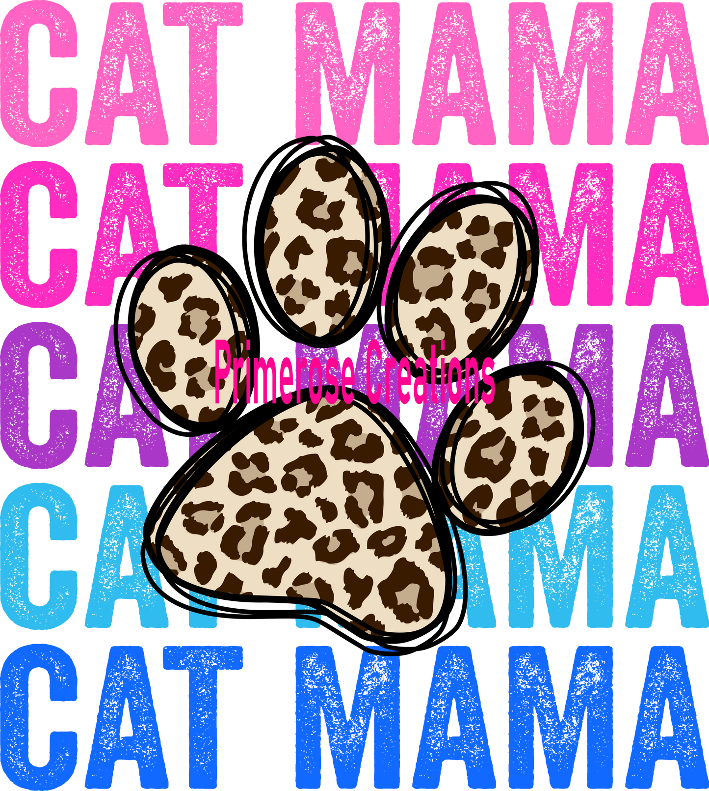 Cat Mama Repeat DTF