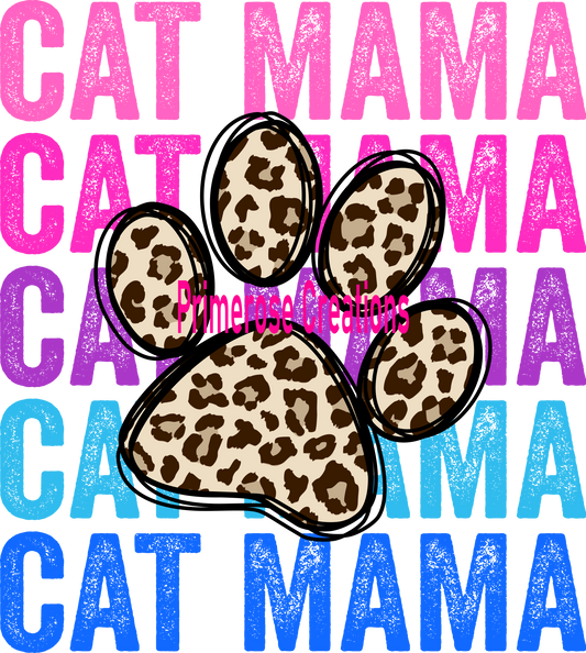 Cat Mama Repeat DTF