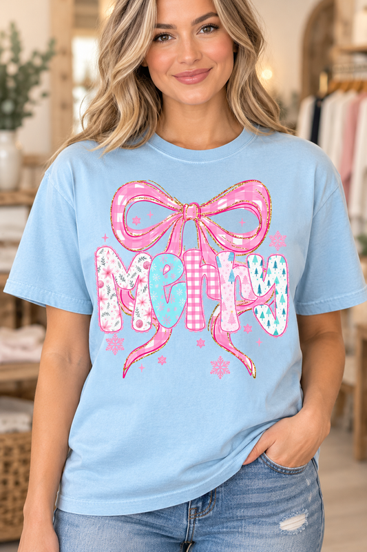 Merry Bow - Full Color DTF TRANSFER