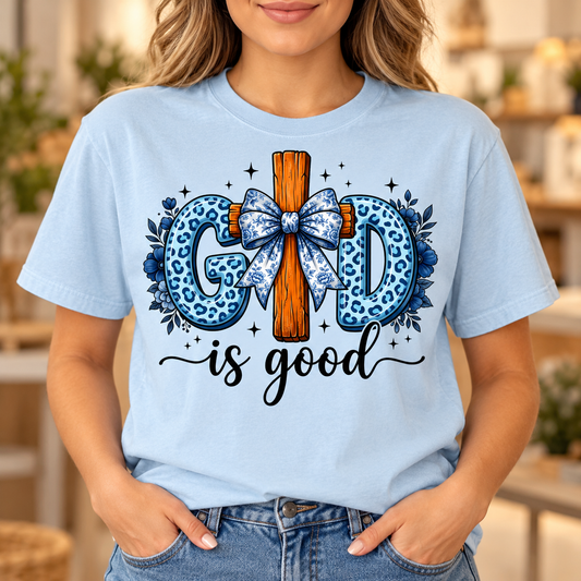 God is Good- Blue - Full Color DTF TRANSFER