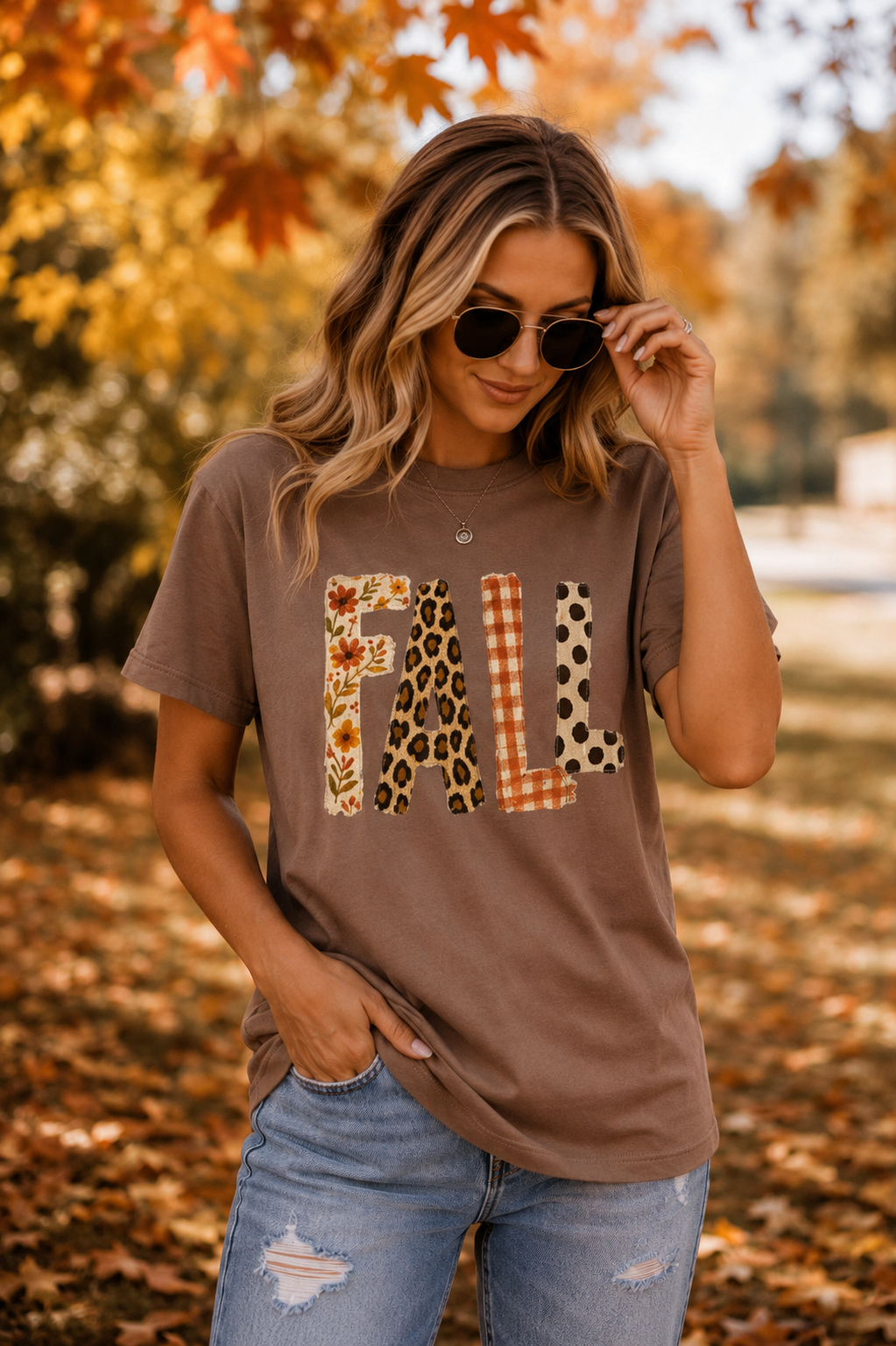 Distressed Fall - Comfort Colors - DTF - T-Shirt