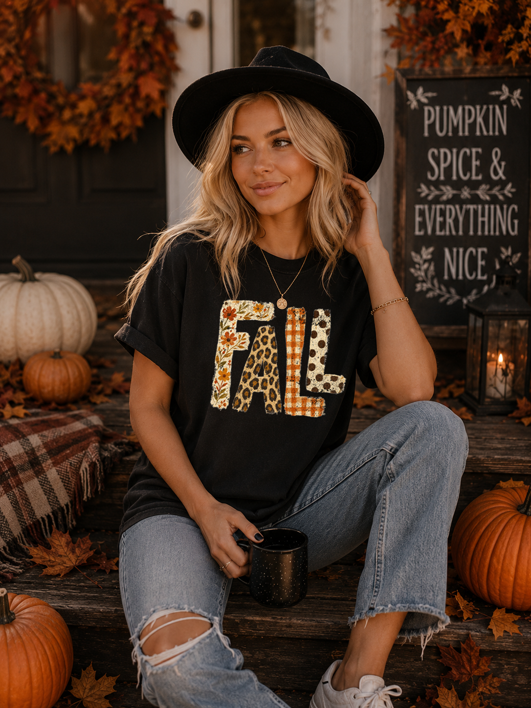 Distressed Fall - Comfort Colors - DTF - T-Shirt