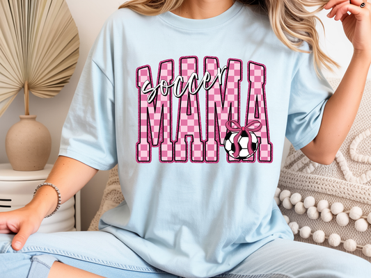 Checker Soccer Mama - DTF Transfer - Friday New Releases