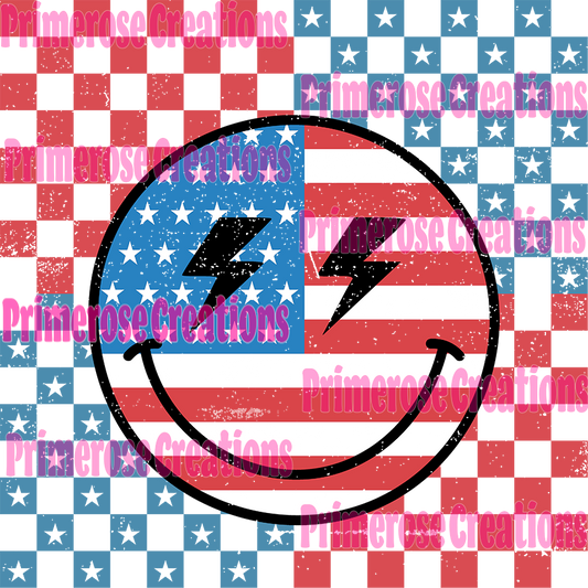 Checkered American Smiley