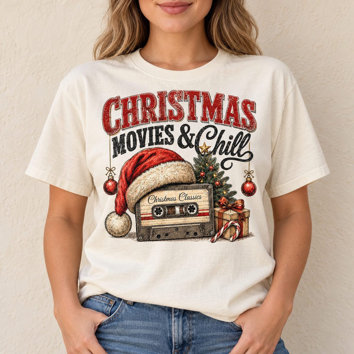 Christmas Movies and Chill- Full Color DTF TRANSFER