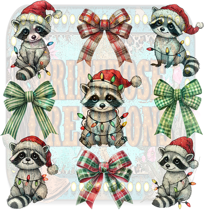 Christmas Racoon Collage