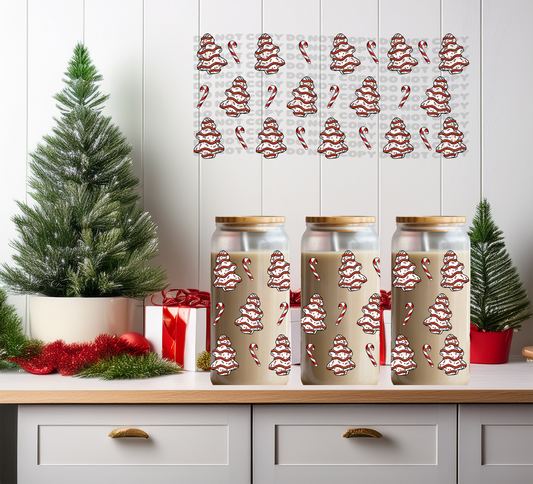Christmas Tree Cake - 16 oz UV DTF Cup Wrap - Friday New Releases