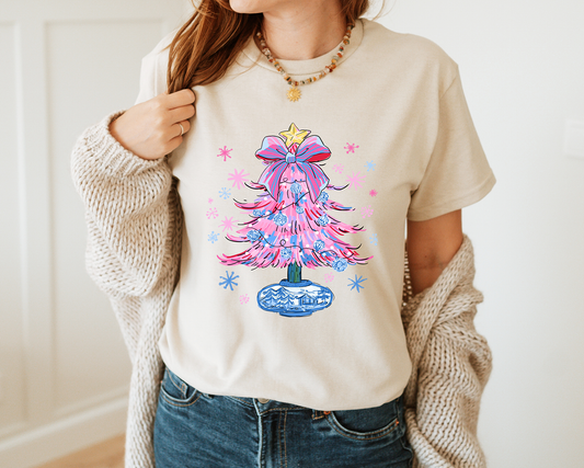 Christmas Tree Holiday Chinoiserie-Full Color-DTF TRANSFER- WHOLESALE