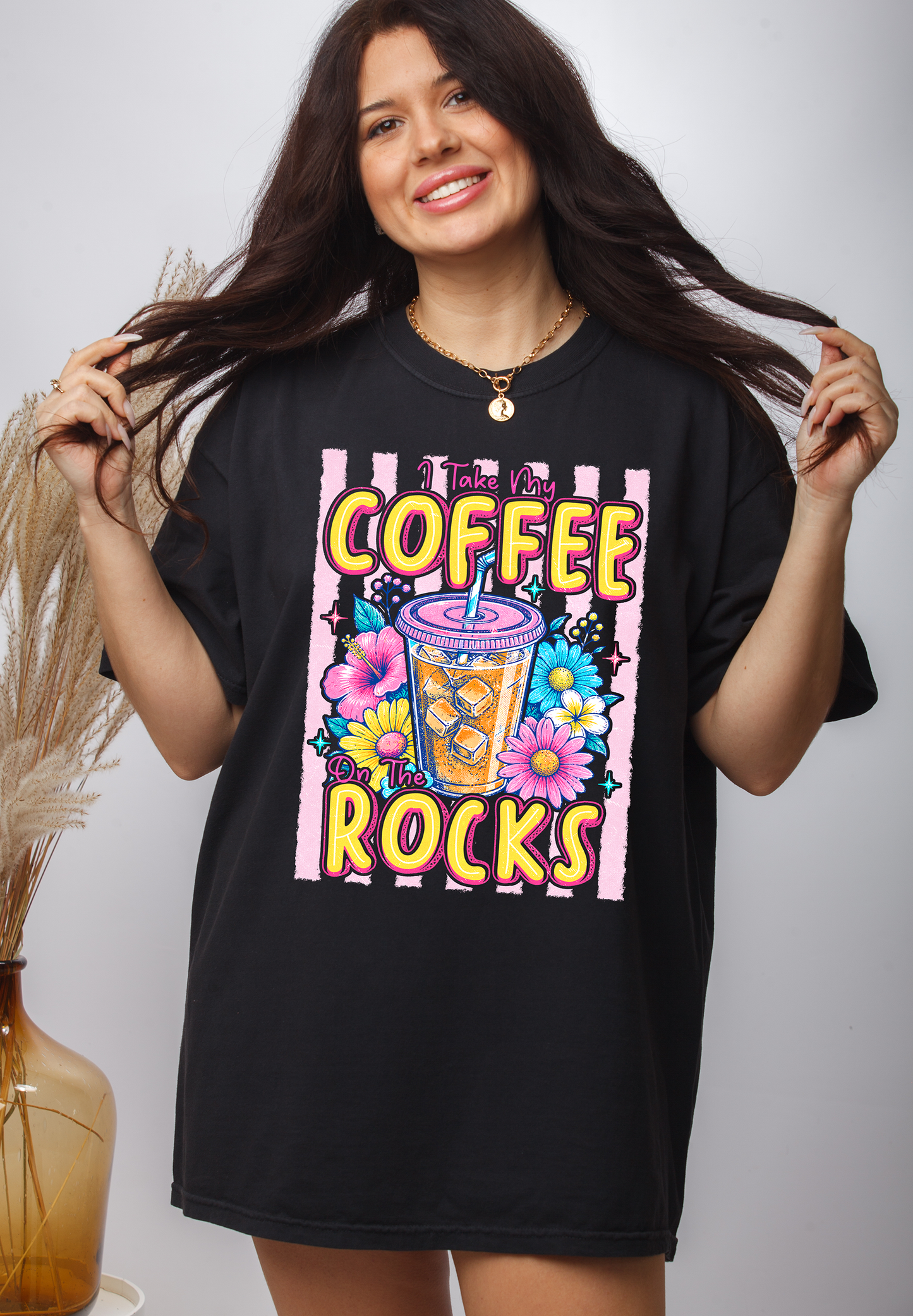 Coffee on the Rocks - Full Color - DTF Transfer -2-5 Business Days
