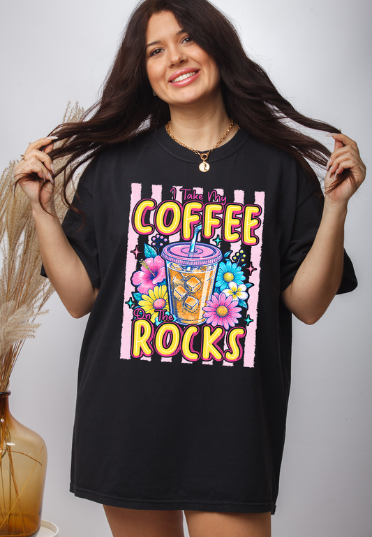 Coffee on the Rocks - Full Color - DTF Transfer -2-5 Business Days