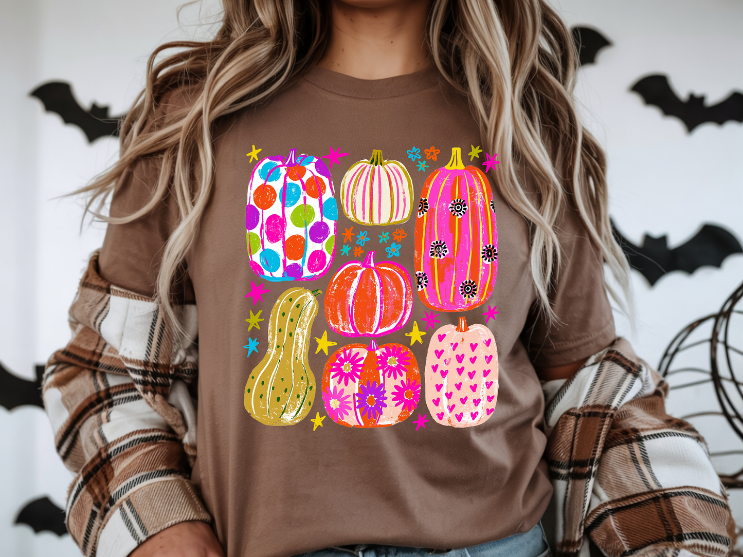 Color Hand Drawn Pumpkins - DTF Transfer - Flash Grab Friday