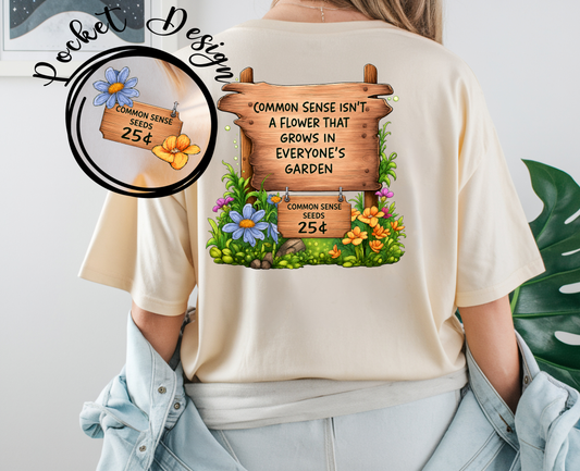 Common Sense Garden w/ Pocket - DTF TRANSFER - WHOLESALE