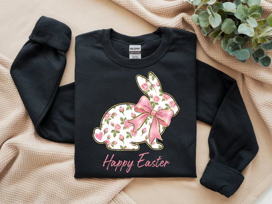 Coquette Floral Easter-Full Color-DTF Transfer-2-5 Business Days