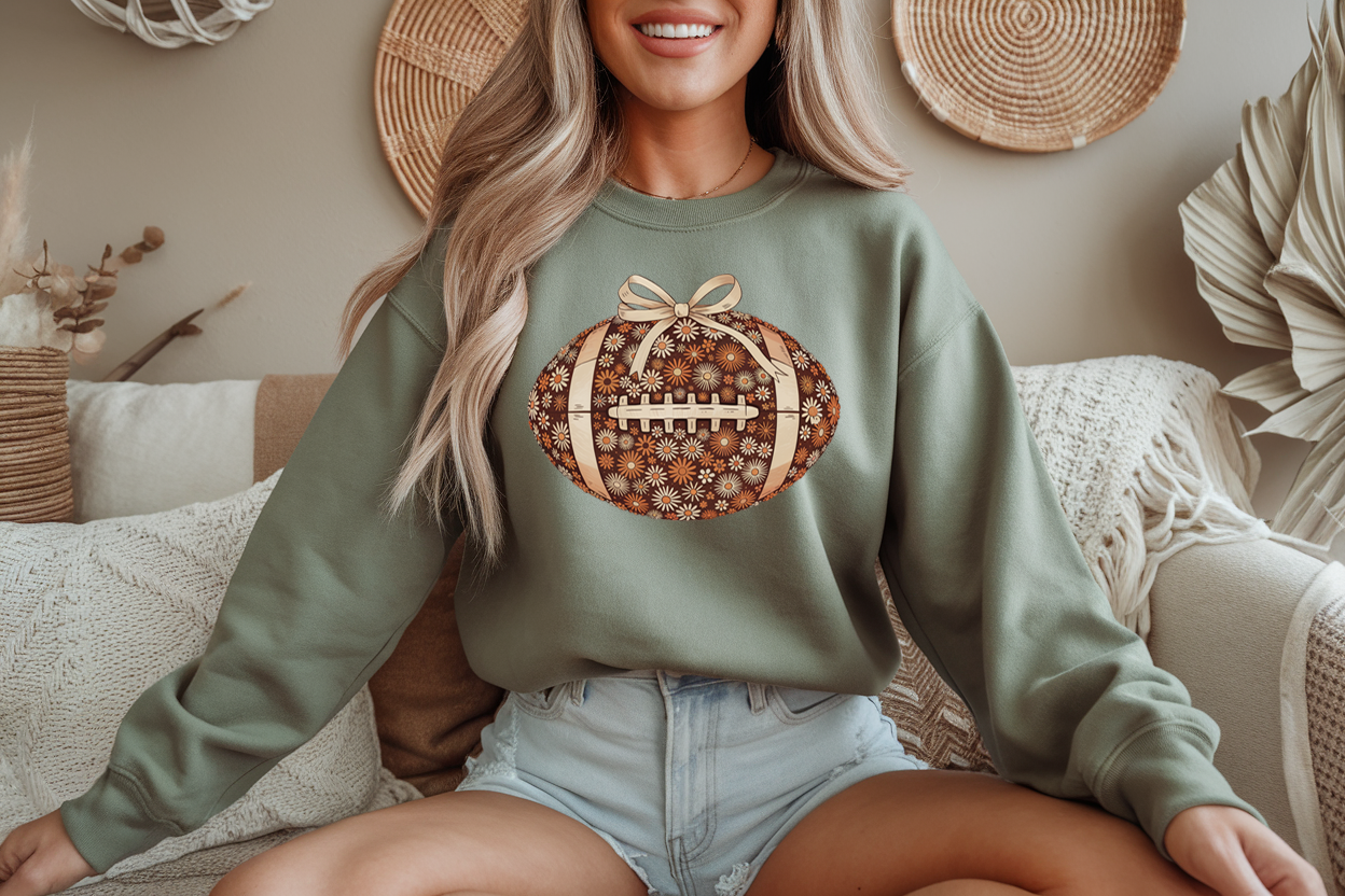 Coquette Football Chinoiserie - Full Color DTF Transfer-2-5 Business Days