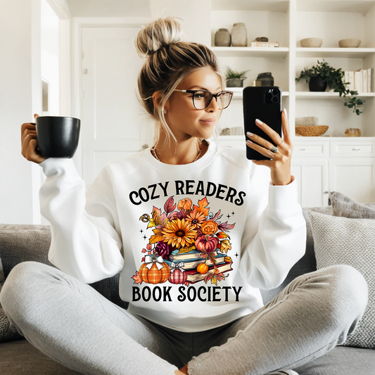 Cozy Book Readers Society -Full Color- DTF Transfer