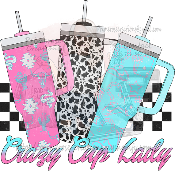 Crazy Cup Lady Chekcered