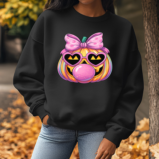 Cute-Halloween-Pumpkin-Bubblegum-Full Color-DTF TRANSFER